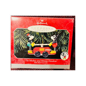 Mickey and Minnie  hand car Mickey, and Co. hallmark Vintage